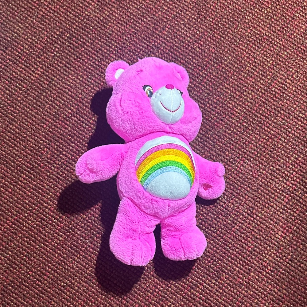 Care Bears Bright Pink Plush with Rainbow Belly
